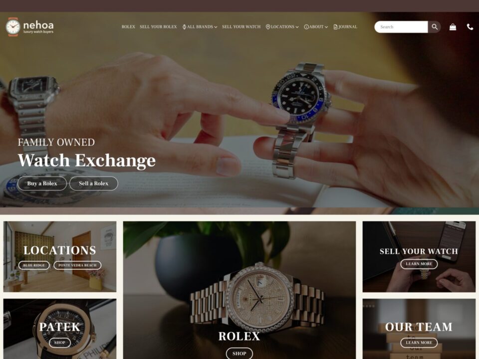 Nehoa Luxury Watch Buyers homepage