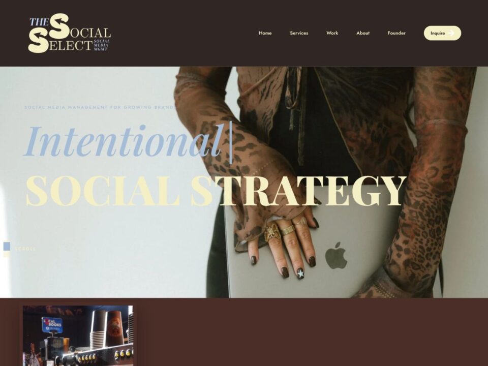 The Social Select homepage
